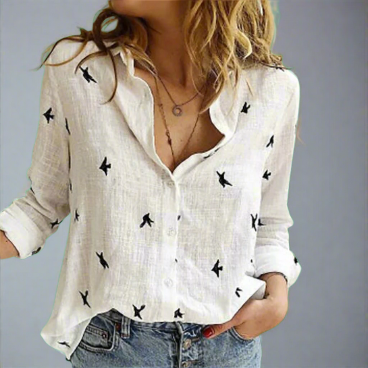 Solveig | Premium bomuldsbluse med et elegant snit