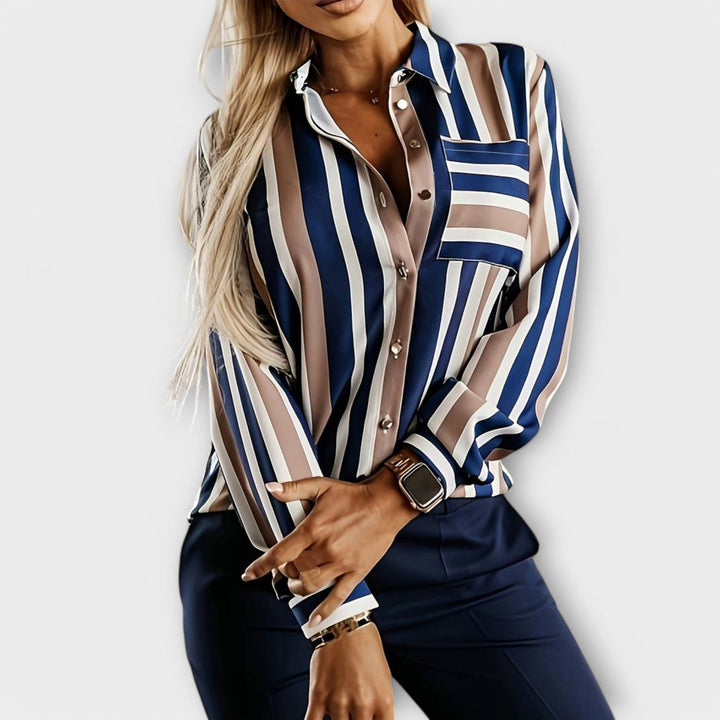 Emily - afslappet og rolig Stribet-bluse