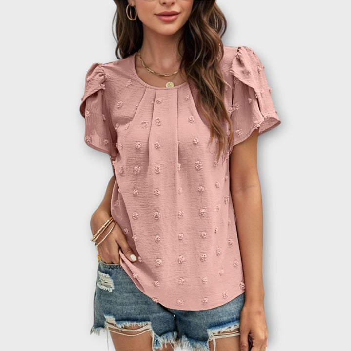 Charlotte - Den perfekte polkaprikkede bluse